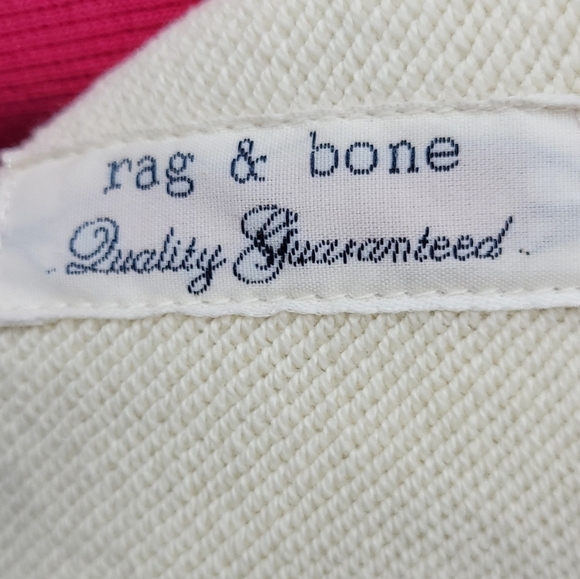 Rag & Bone Women 100% Cotton Shrunken Colorblock Hoodie Bright Rose Size M - Picture 9 of 14